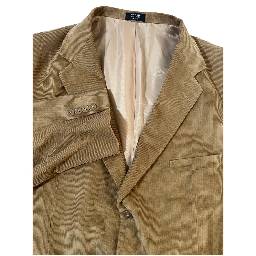 KILBURNE & FINCH Corduroy Tan  Brown Blazer Men's‎ Size 46L Sport Coat